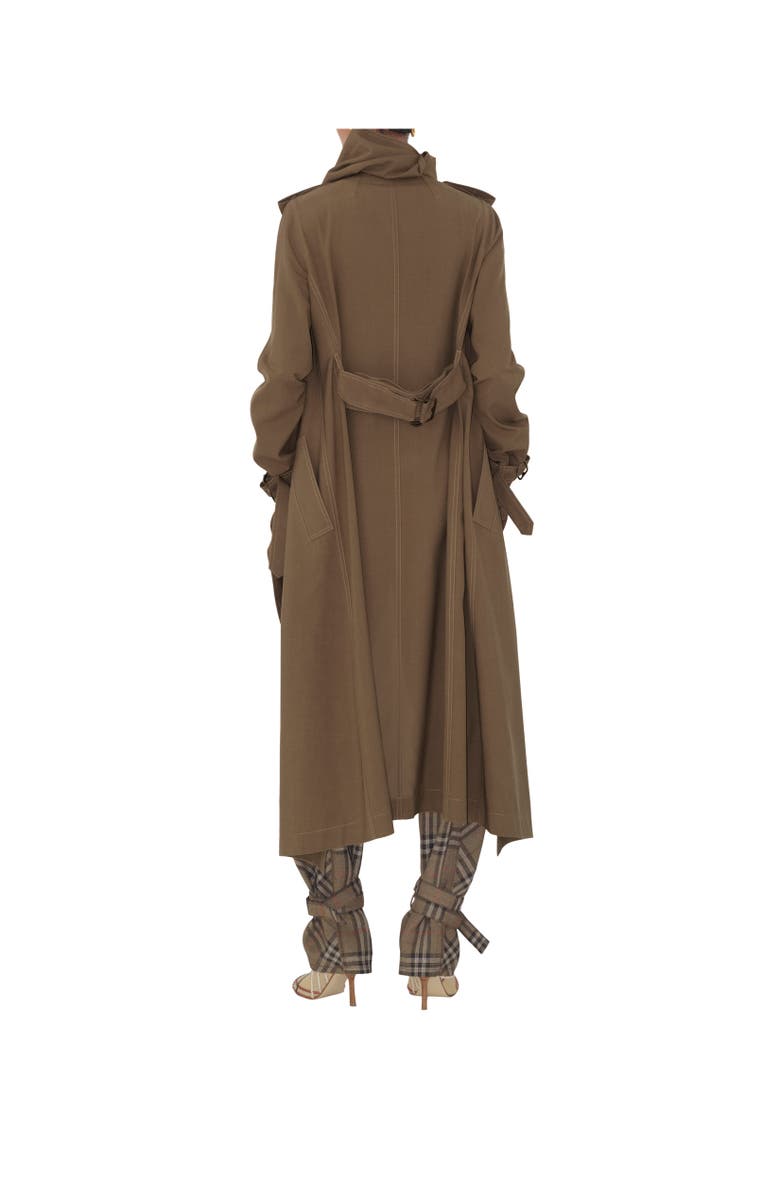 Burberry Long Silk Scarf Trench Coat, Alternate, color, 