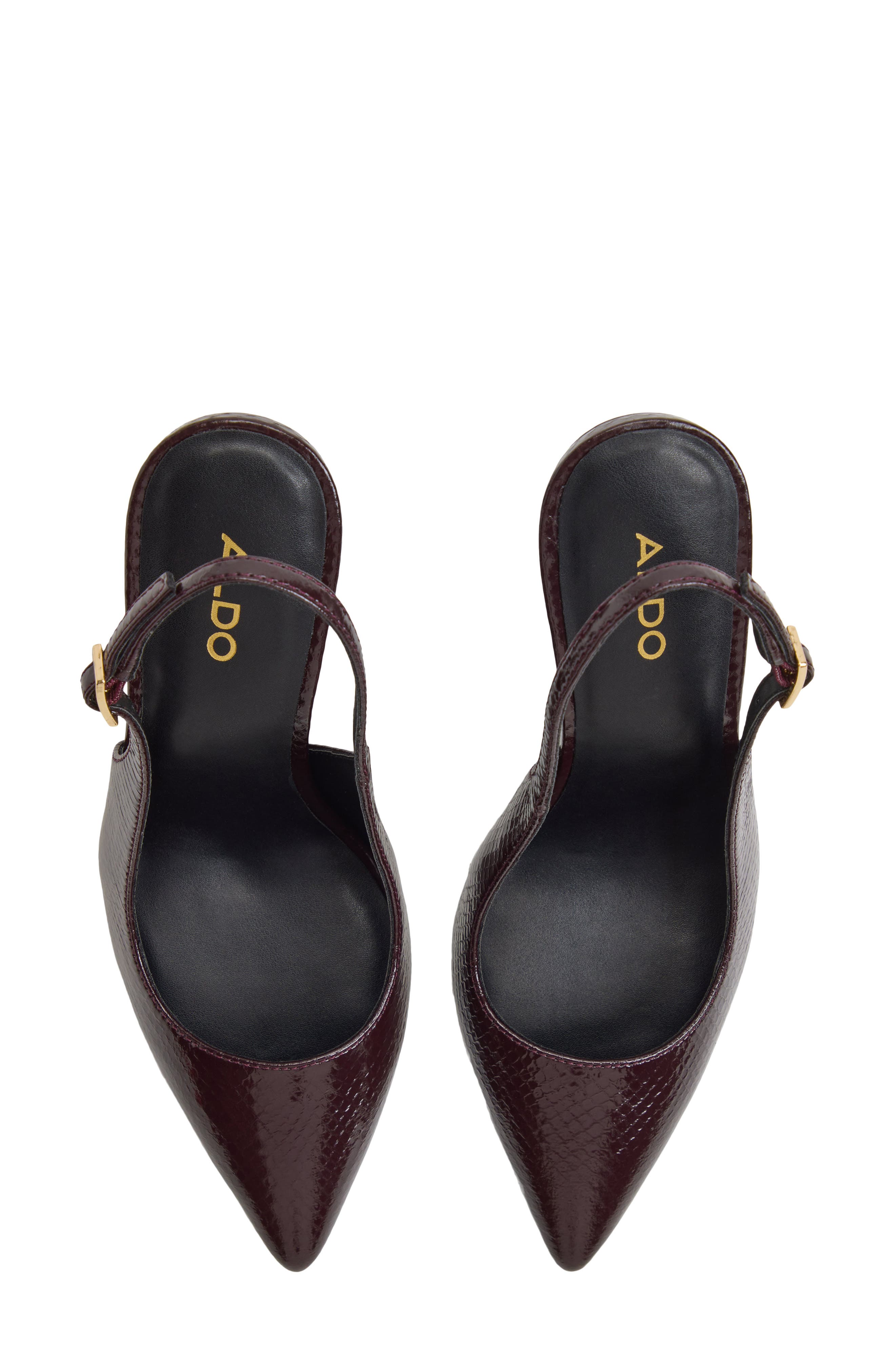 Kriss Faux Leather Slingback Pump, Alternate, color, MAHOGANY PHYTON
