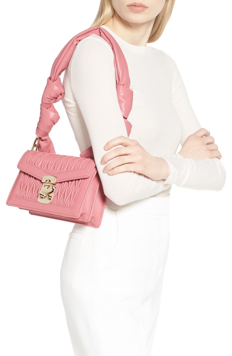 Miu Miu Confidential Matelassé Quilted Lambskin Crossbody Bag, Alternate, color,