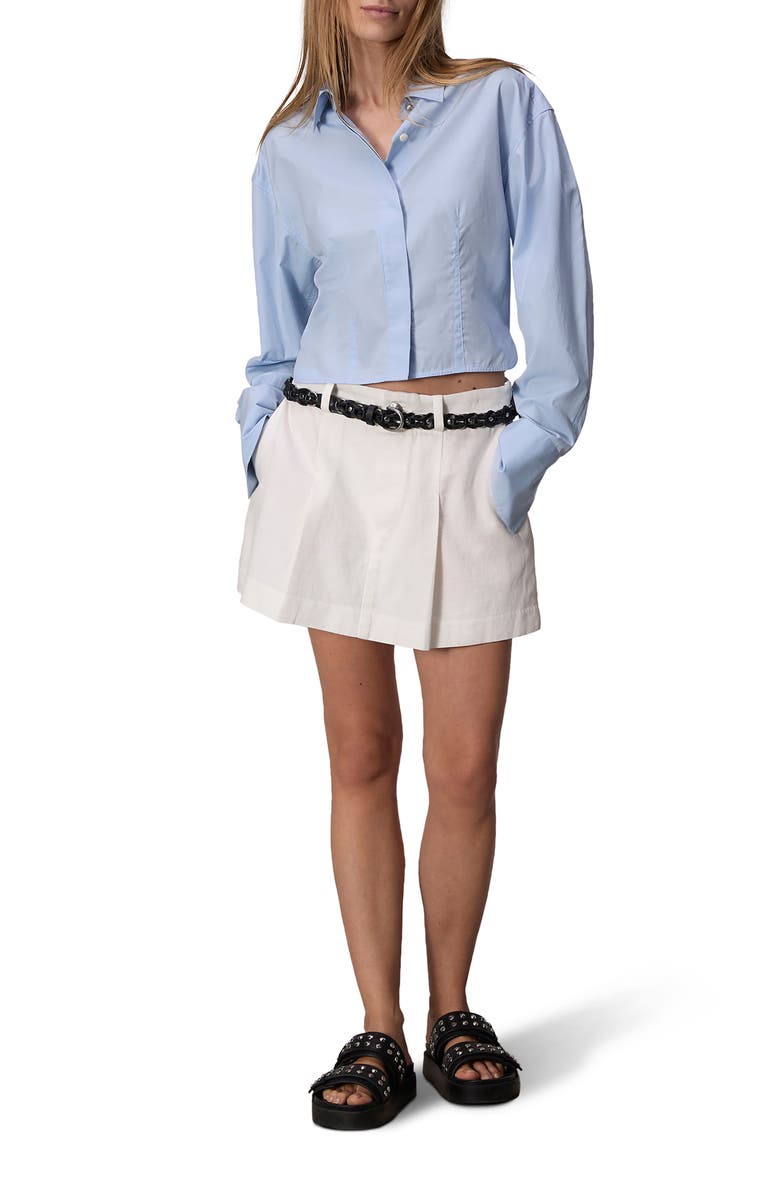 rag & bone Claudia Crop Button-Up Shirt, Alternate, color, 