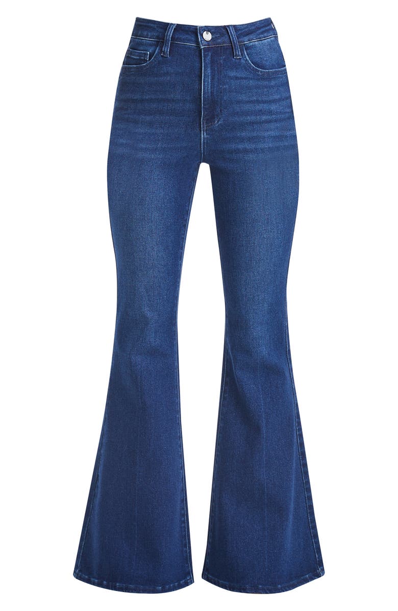 Bayeas High Waist Flare Jeans, Alternate, color, Dark Blue