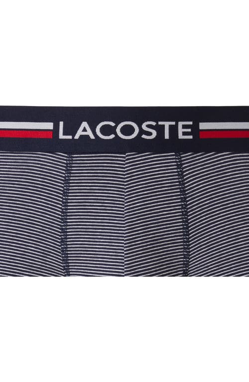 Lacoste Assorted 3-pack Boxer Briefs In Blue