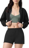 Florence by Mills Front Zip Hooded Crop Track Jacket