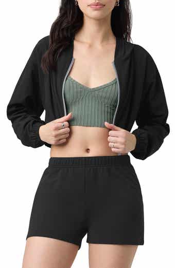 Florence by Mills Front Zip Hooded Crop Track Jacket