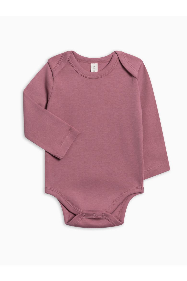 Organic Long Sleeve Bodysuit, Main, color, Bloom