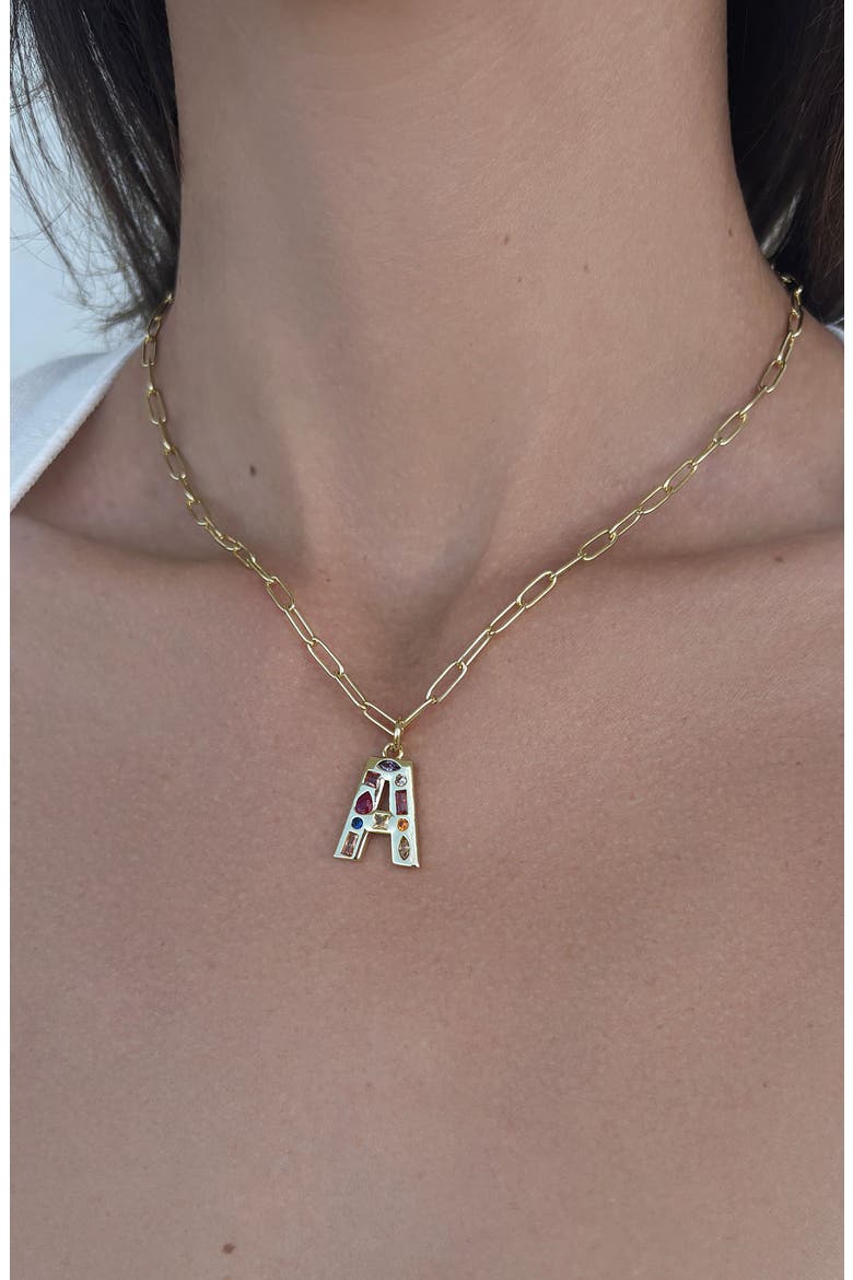Initial Pendant Necklace, Alternate, color, GOLD-A