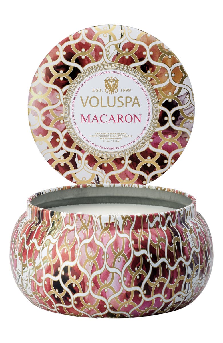 Voluspa Maison Blanc Macaron Maison Metallo Two-Wick Candle, Alternate, color,
