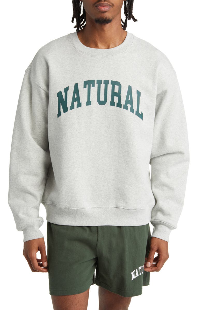 Museum of Peace & Quiet Natural Crewneck Sweatshirt, Main, color, 