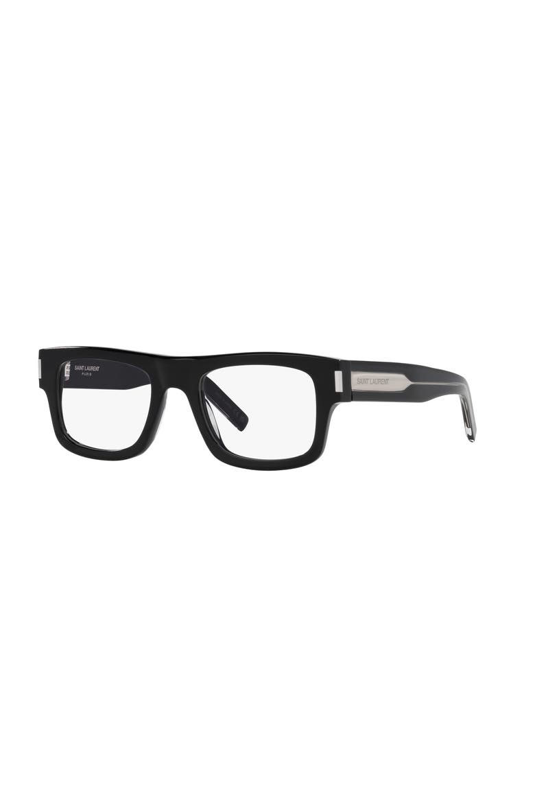 54mm Rectangle optical glasses, Main, color, Black