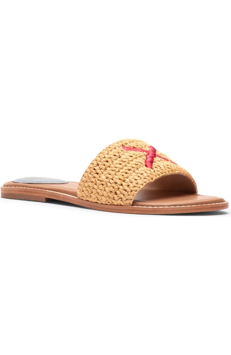 Frances Valentine XO Slide Sandal, Main, color, Natural/ Red