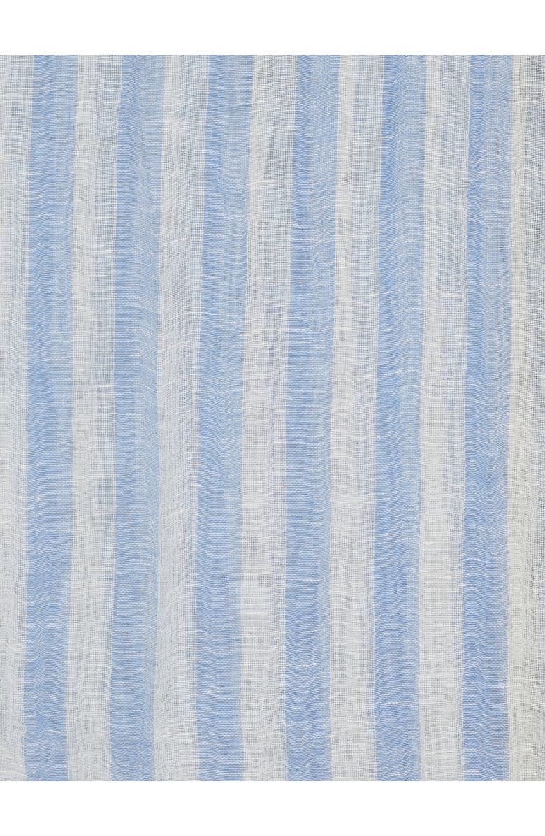 GERARD DAREL Dominique Linen Blend Striped Scarf, Alternate, color, Sky Blue