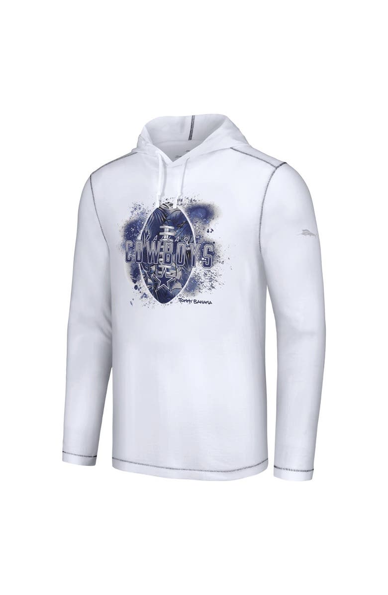 Tommy Bahama Men's Tommy Bahama White Dallas Cowboys Graffiti Touchdown Pullover Hoodie, Alternate, color,