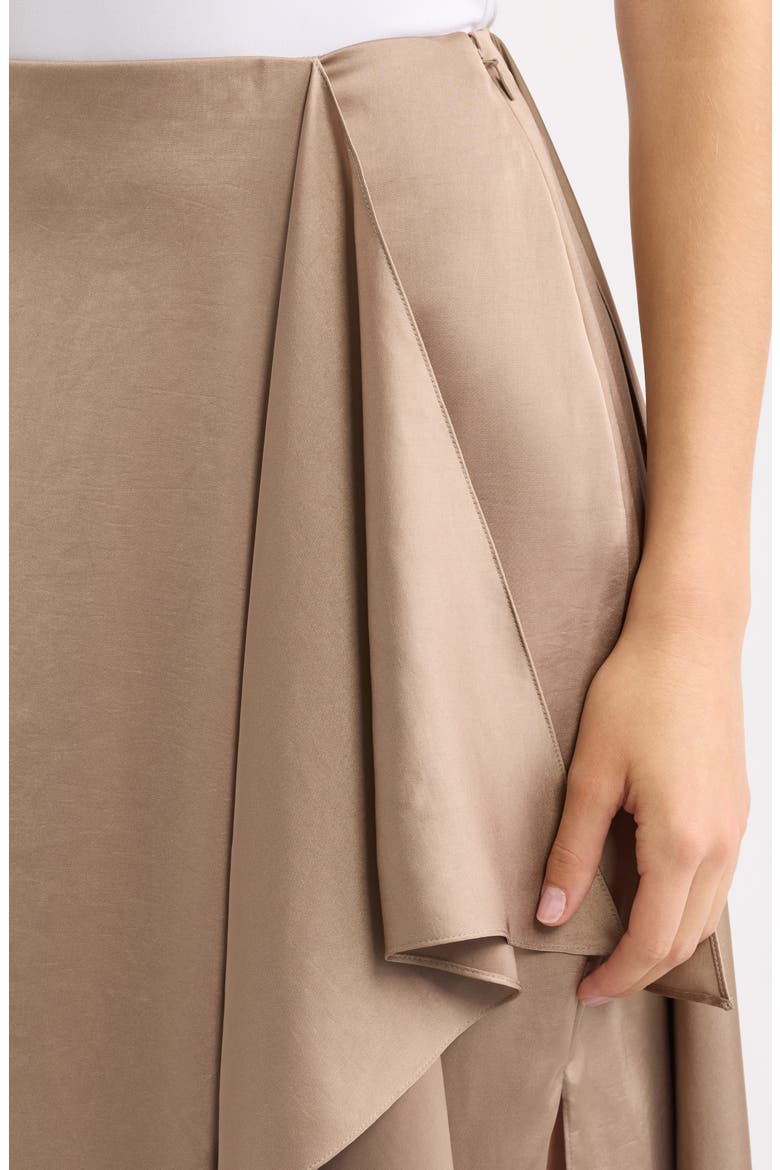 Convertible Satin Skirt, Alternate, color, MOCHA TAUPE - 2QC