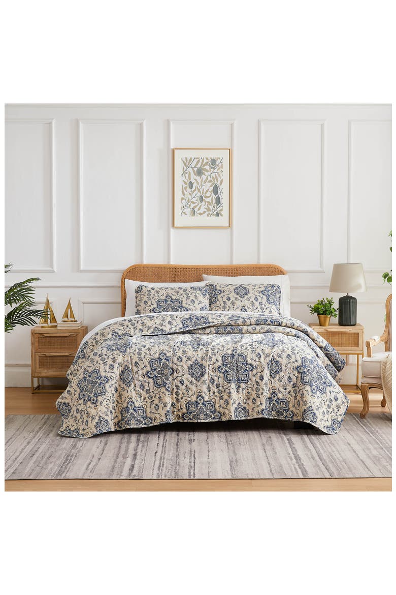 Persia Quilt & Sham Set, Alternate, color, INDIGO