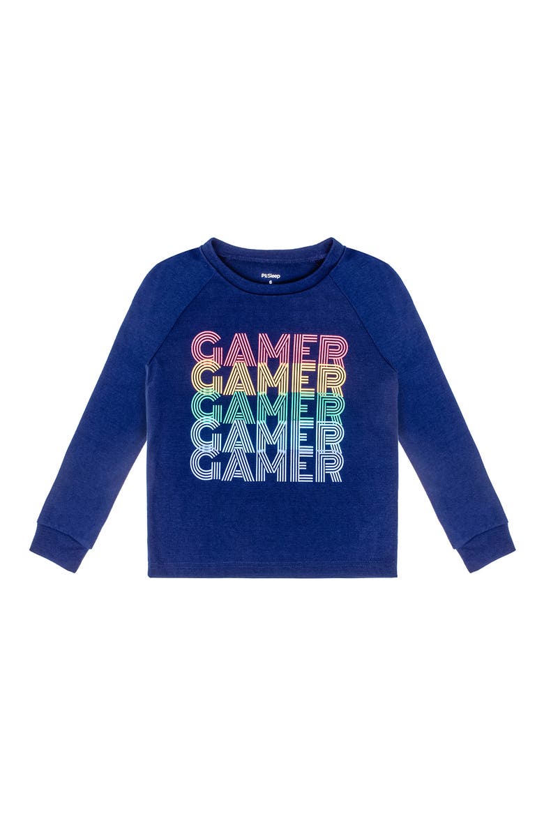 Gamer Print 3-Piece Pajama Set, Alternate, color, NAVY