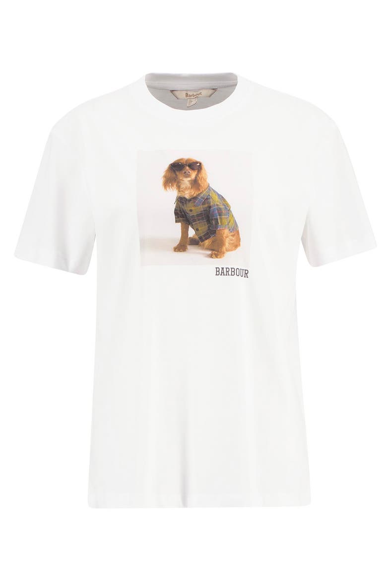 Marine Cotton Graphic T-Shirt, Alternate, color, WHITE