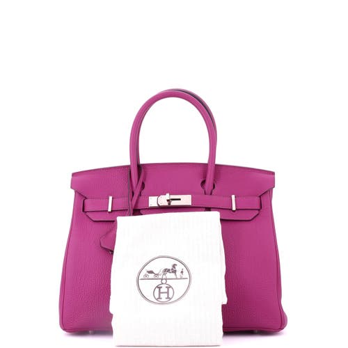 Pre-owned Hermes Hermes Birkin Handbag Pink Togo With Palladium Hardware 30 In Purple