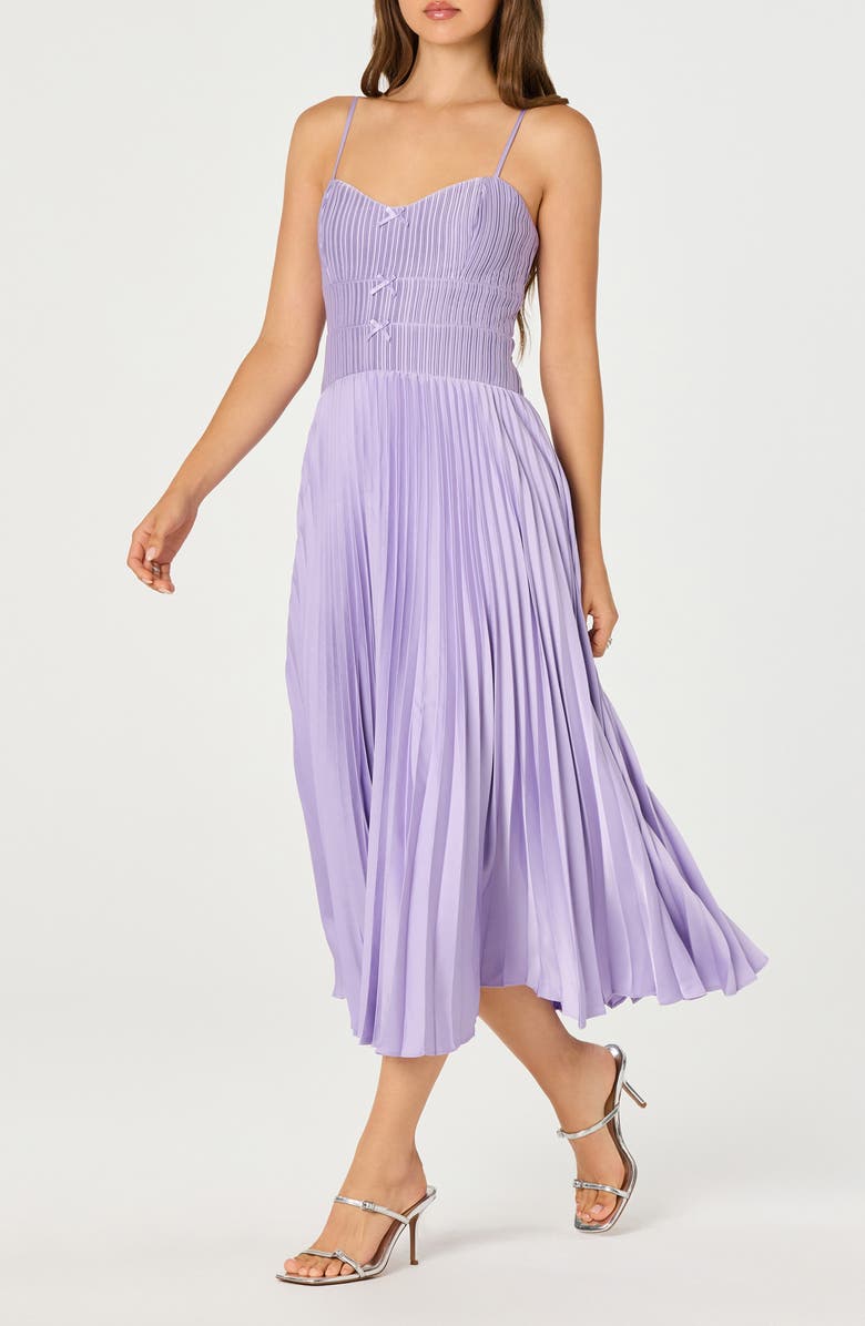 ASTR the Label Shionagh Pleated A-Line Dress, Alternate, color, Lilac