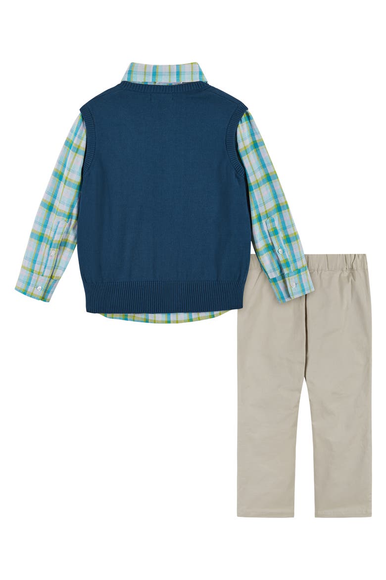 Kids' Bow Tie, Sweater Vest, Button-Up Shirt & Pants Set, Alternate, color, NAVY