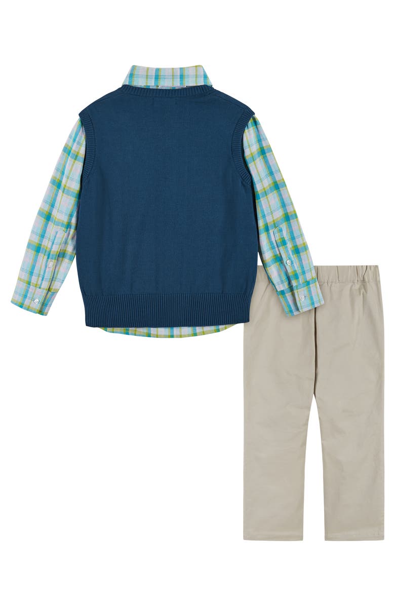 Andy & Evan Kids' Bow Tie, Sweater Vest, Button-Up Shirt & Pants Set, Alternate, color, Navy