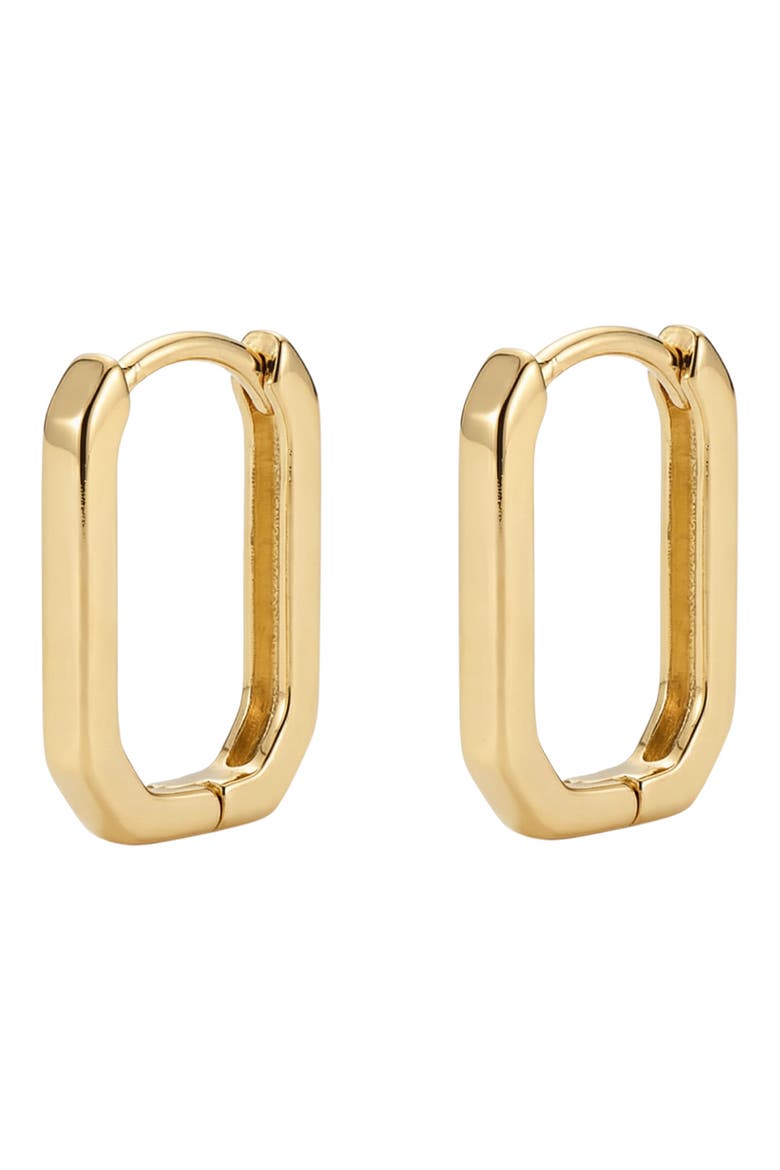 U-Hoop Earrings, Alternate, color, GOLD