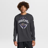 Nike Men's Nike Anthracite Baltimore Ravens Primetime Legend Icon Performance Long Sleeve T-Shirt