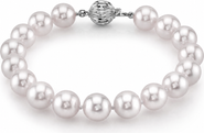 The Pearl Source 8.5-9.0mm Akoya White Pearl Bracelet