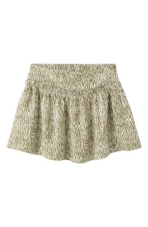Ruffle Print Miniskirt