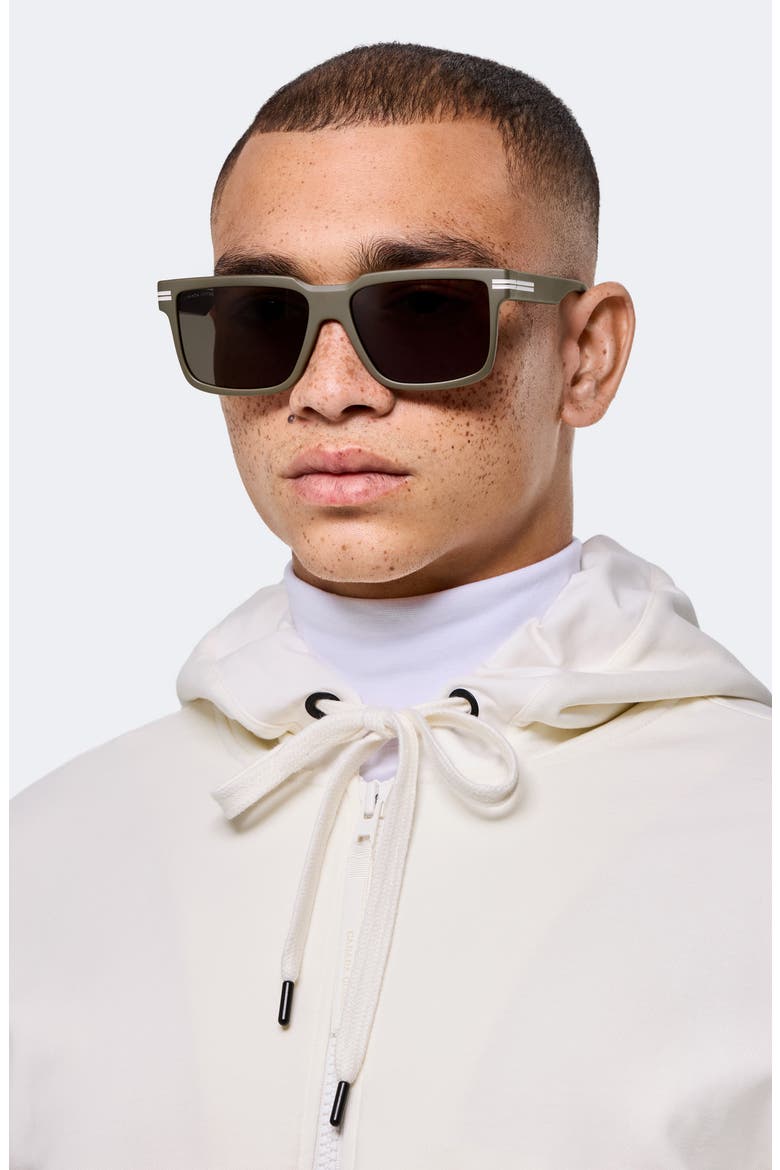 59mm Modified Rectangular Sunglasses, Alternate, color, MATTE KHAKI