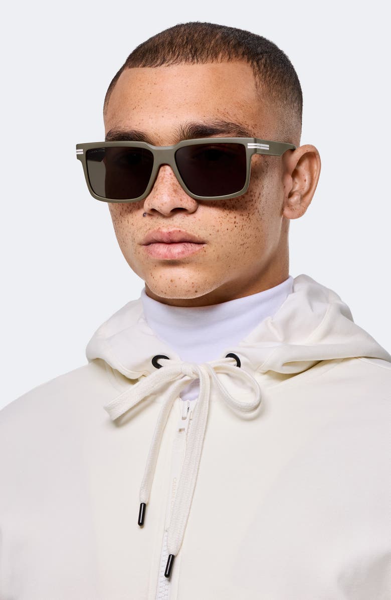 Canada Goose 59mm Modified Rectangular Sunglasses, Alternate, color, Matte Khaki