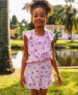 Lands' End Girls Breezy V-Neck Ruffle Top