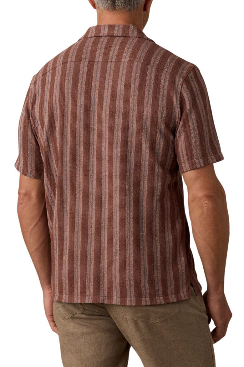 Oasis Button-Up Camp Shirt, Alternate, color, AUTUMN SKY STRIPE