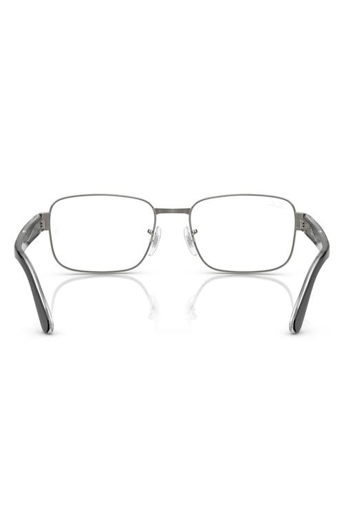 Ray Ban Ray-ban 56mm Pillow Optical Glasses In Gunmetal