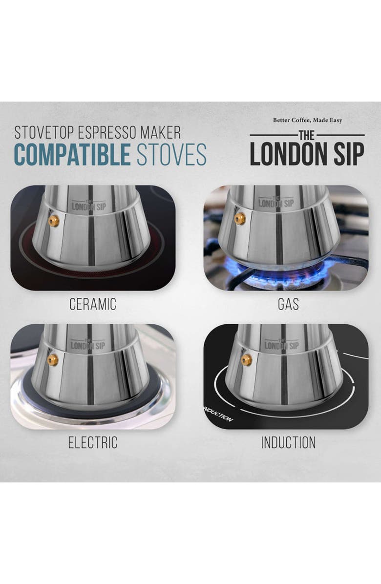 London Sip Espresso Maker
Coffee Spoon Bundle, 10 Cup, Alternate, color, Metallic Silver