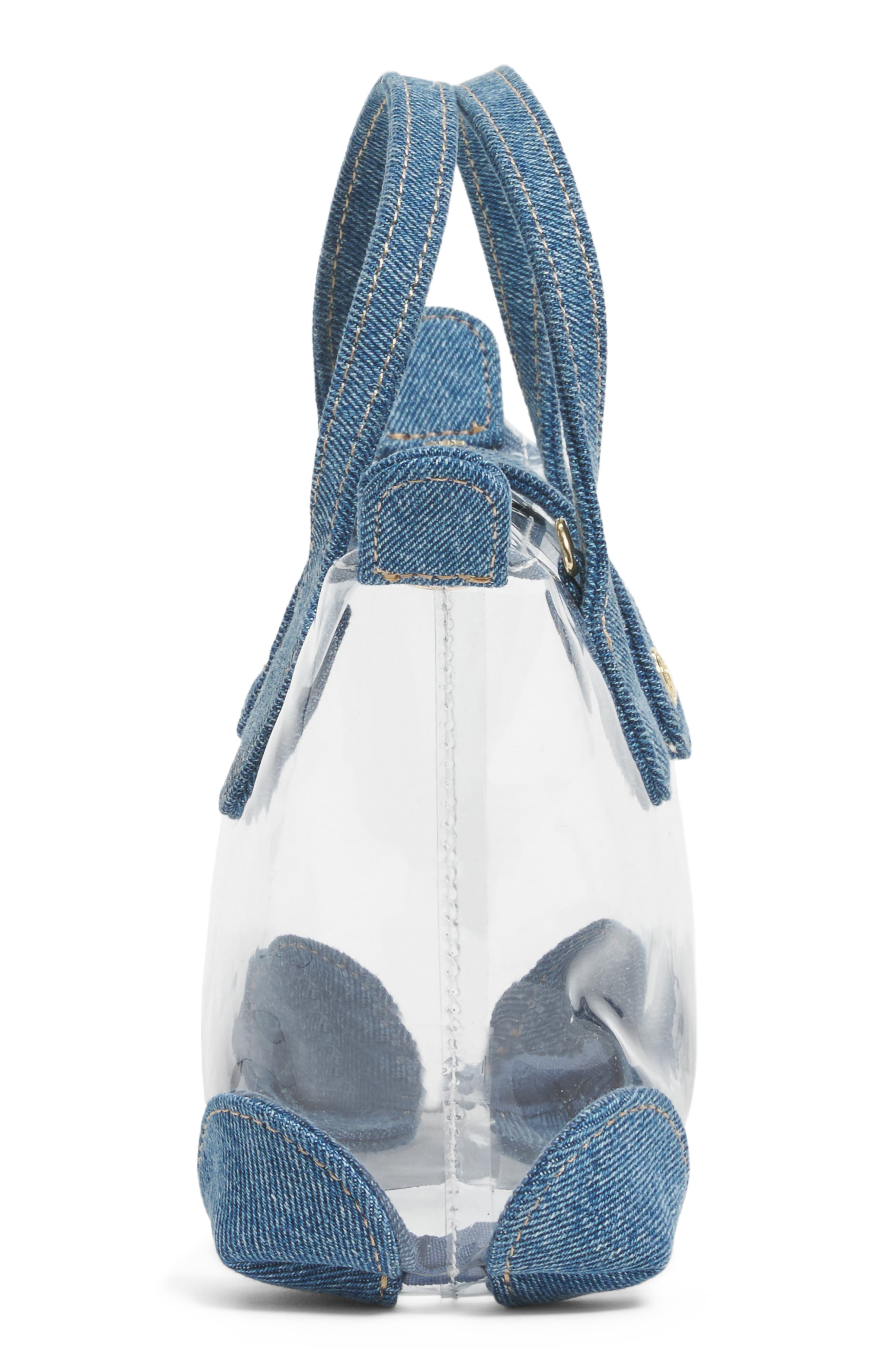 Jelly Pouchette Clear Crossbody Bag, Alternate, color, MEDIUM WASH DENIM