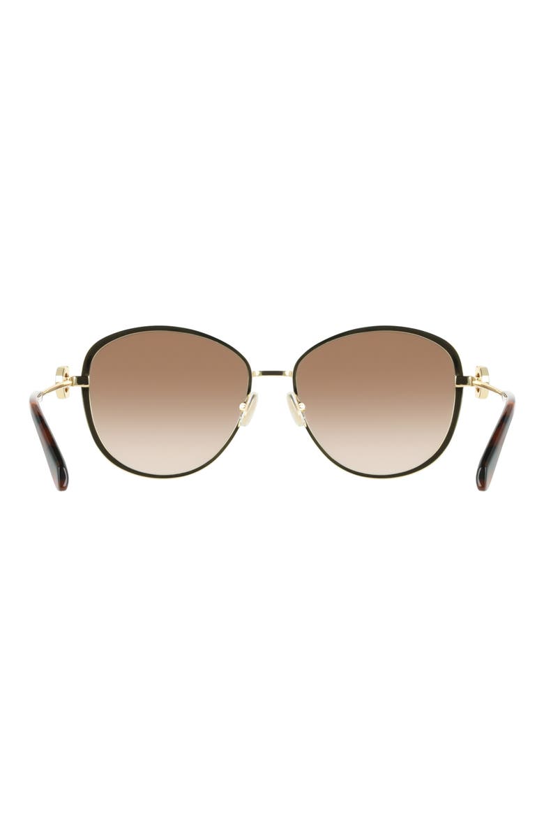 61mm Gradient Cat Eye Sunglasses, Alternate, color, GOLD/ BROWN GRADIENT
