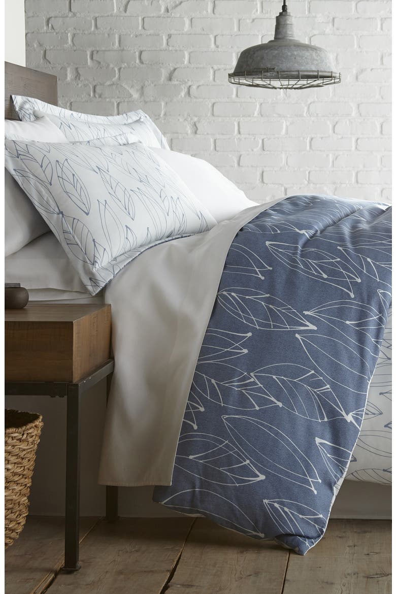 Luxury Premium Oversized Comforter Sets, Alternate, color, MODERN FOLIAGE BLUE