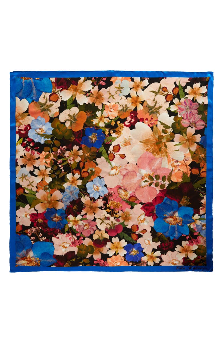 Ted Baker London Naomiea Floral Silk Square Scarf, Alternate, color, 