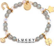 Little Words Project Lucky Beaded Stretch Bracelet