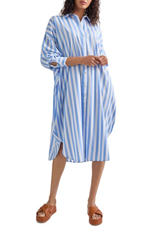 Stripe Oversize Shirtdress