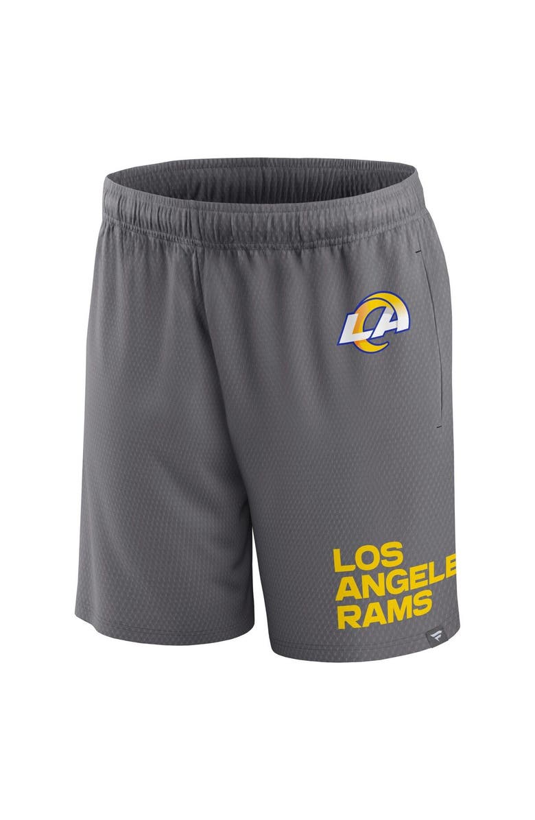 FANATICS Men's Fanatics Branded Gray Los Angeles Rams Clincher Shorts, Alternate, color, Gray