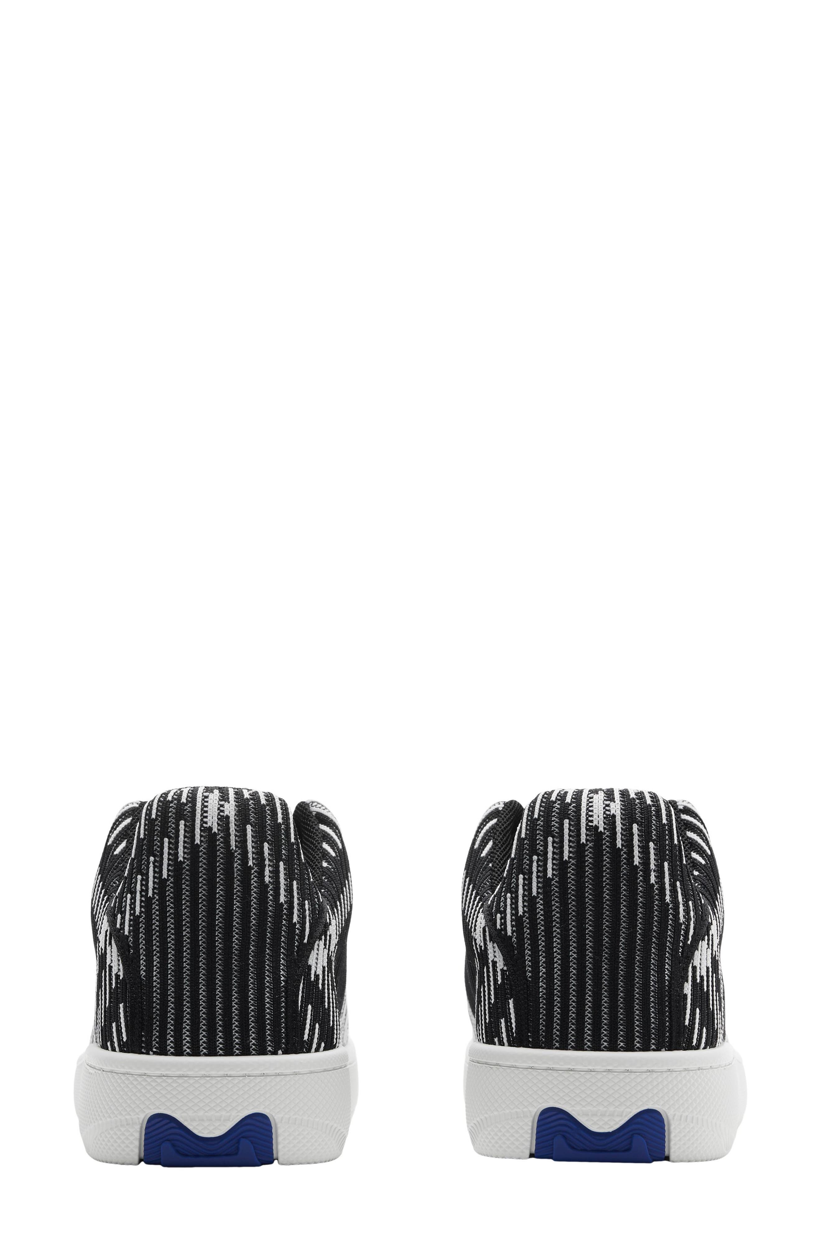 Burberry Check Knit Box Sneaker, Alternate, color, Black Ip Chk