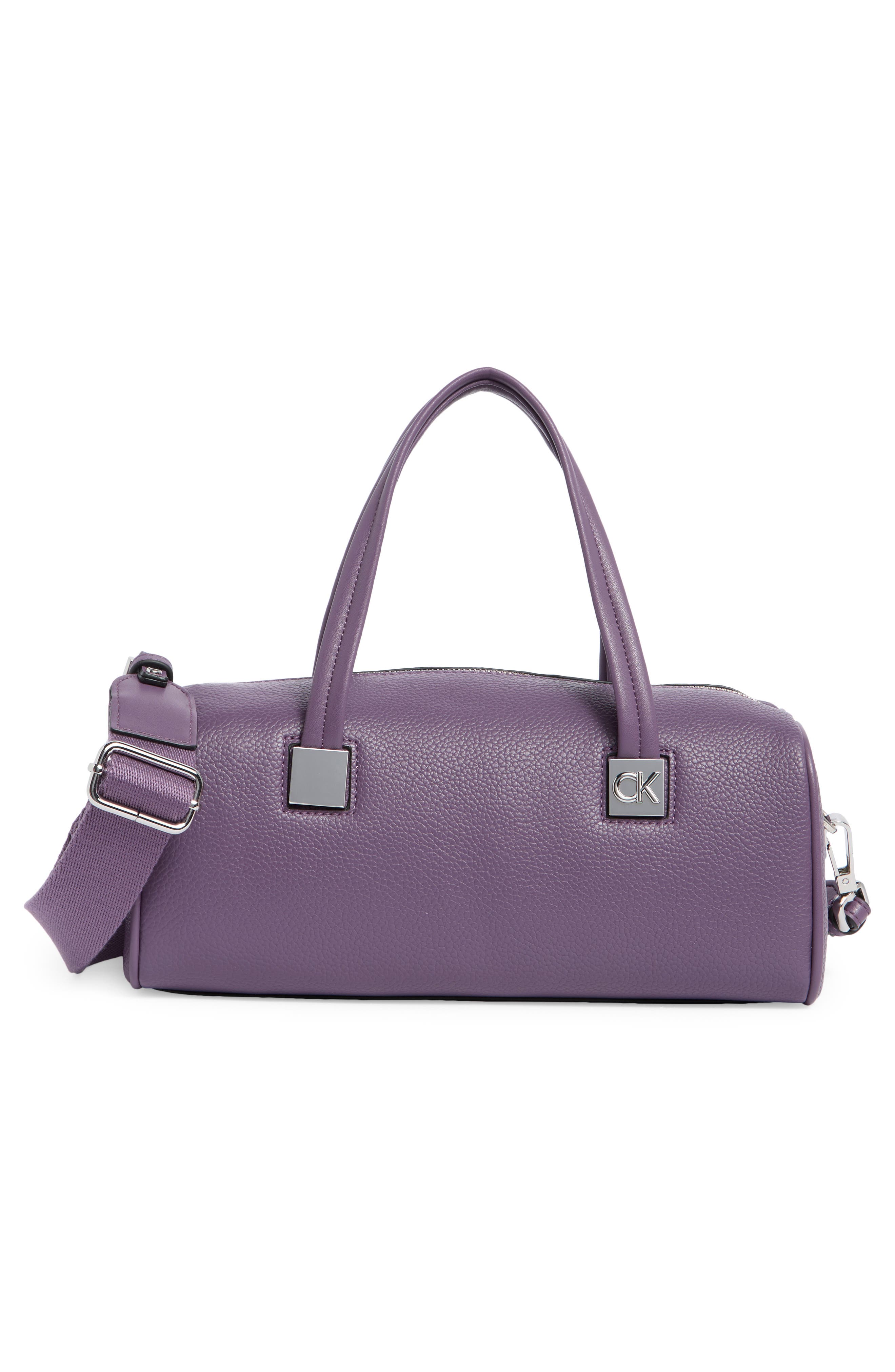 Calvin Klein Rue Satchel Bag, Alternate, color, Winter Plum
