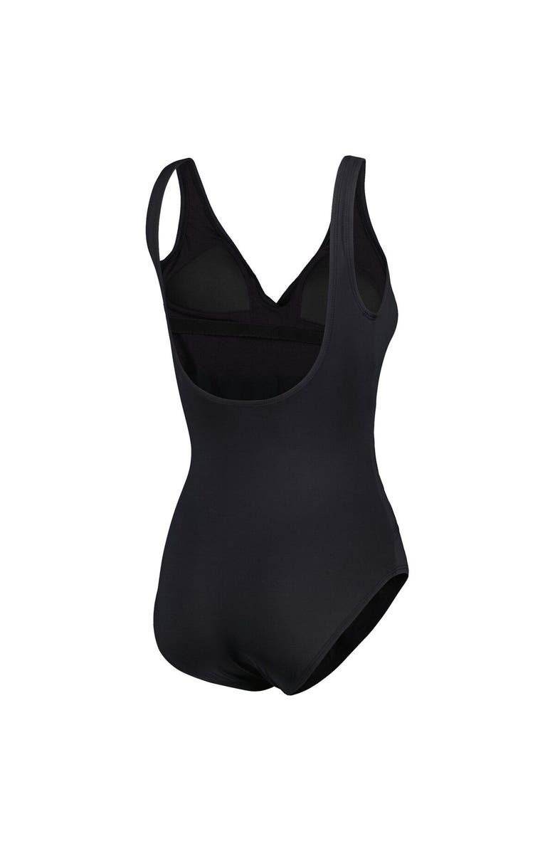 Tommy Bahama Women's Tommy Bahama Black Los Angeles Dodgers Pearl Clara One-Piece Swimsuit, Alternate, color, Black