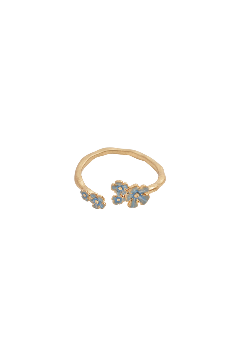Forget Me Not Open Ring, Alternate, color, Gold