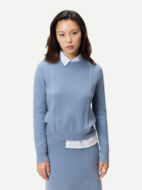 Gobi Cashmere Cropped Crewneck Cashmere Sweater In Multi