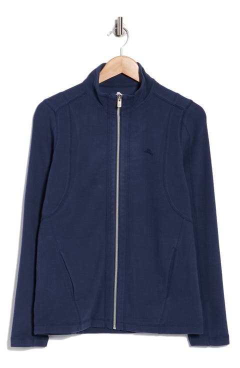 Brushed Rib Full Zip Sweatshirt