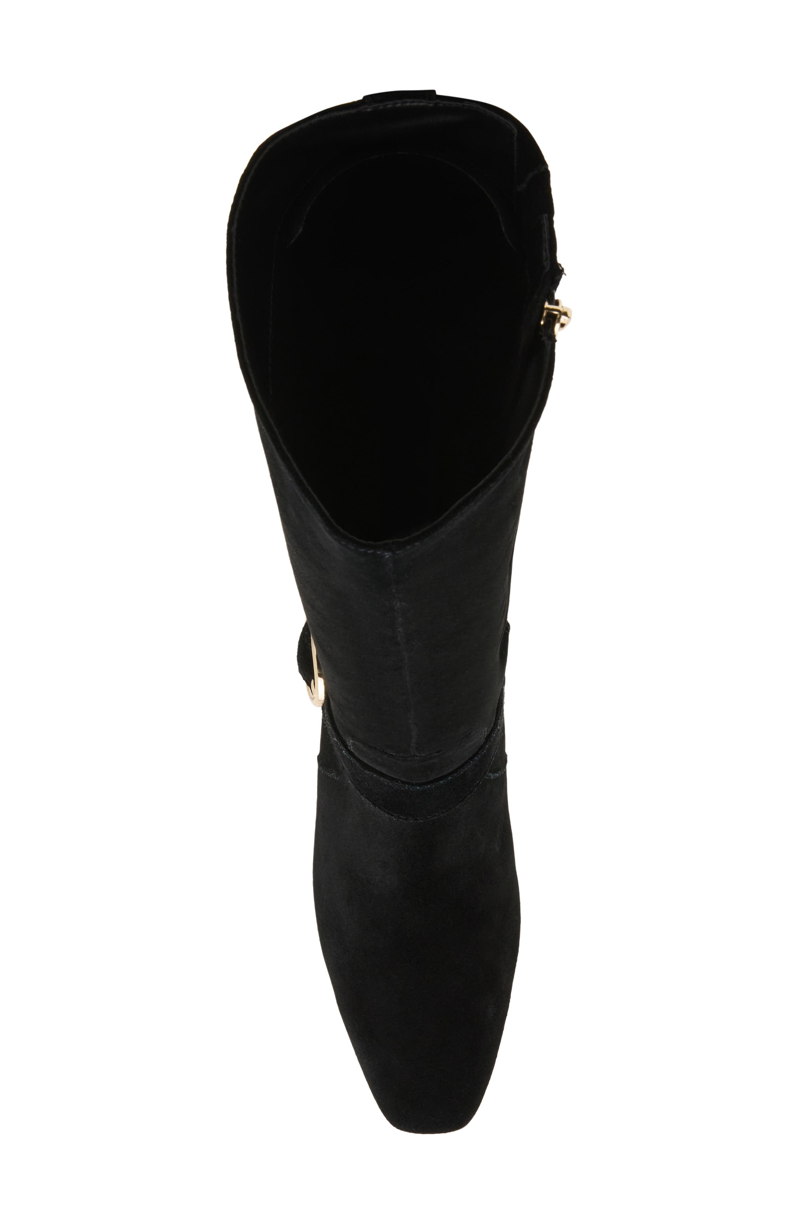 Olympia Leather Knee High Boot, Alternate, color, BLACK SUEDE