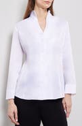Misook Stand Collar Button-Up Shirt