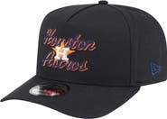 New Era Men's New Era Black Houston Astros Chainstitch 9FIFTY A-Frame Snapback Hat